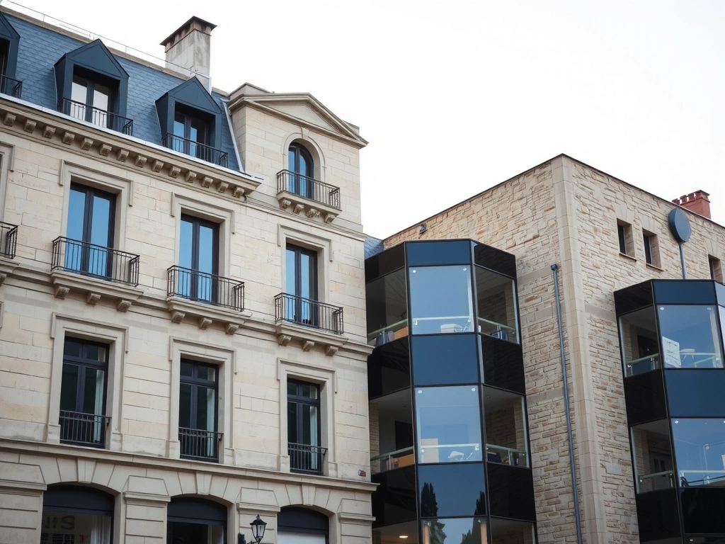 Façade architecturale complexe